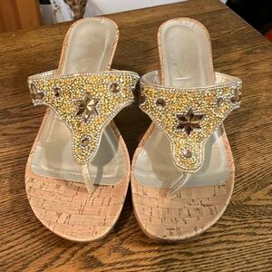 Madeline Stewart heeled rhinestone sandal  size 7
